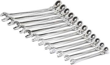 Apex GearWrench 12 Pc. 12 Pt. XL X-Beam Flex Head Ratcheting Combination Wrench Set, Metric