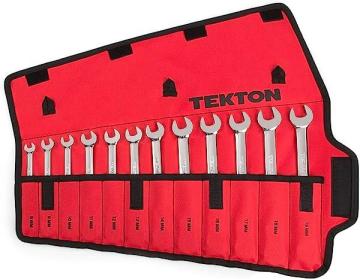 Tekton Ratcheting Combination Wrench Set, 12-Piece (8-19 mm) - Pouch, WRN53190