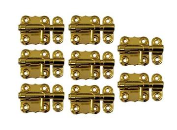 QCAA 8-Pack Deco 2 inch Sliding Barrel Bolts, Brass Plated
