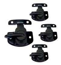 QCAA 4-Pack Cam-Action Windows Sash Lock & Keepers, Flat Black
