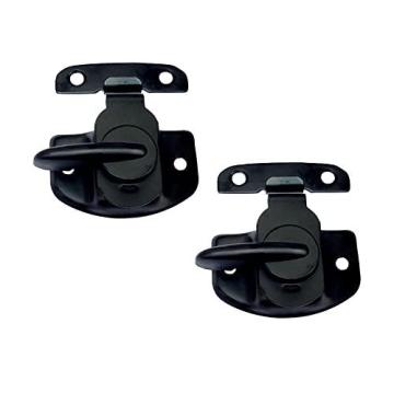 QCAA 2-Pack Cam-Action Windows Sash Lock & Keepers, Flat Black