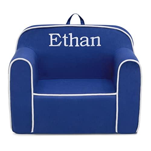 Delta Children Personalized Cozee Chair, Blue/White